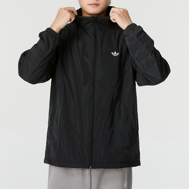 Adidas/阿迪达斯三叶草男士新款运动时尚休闲连帽夹克外套JD6392 ZP