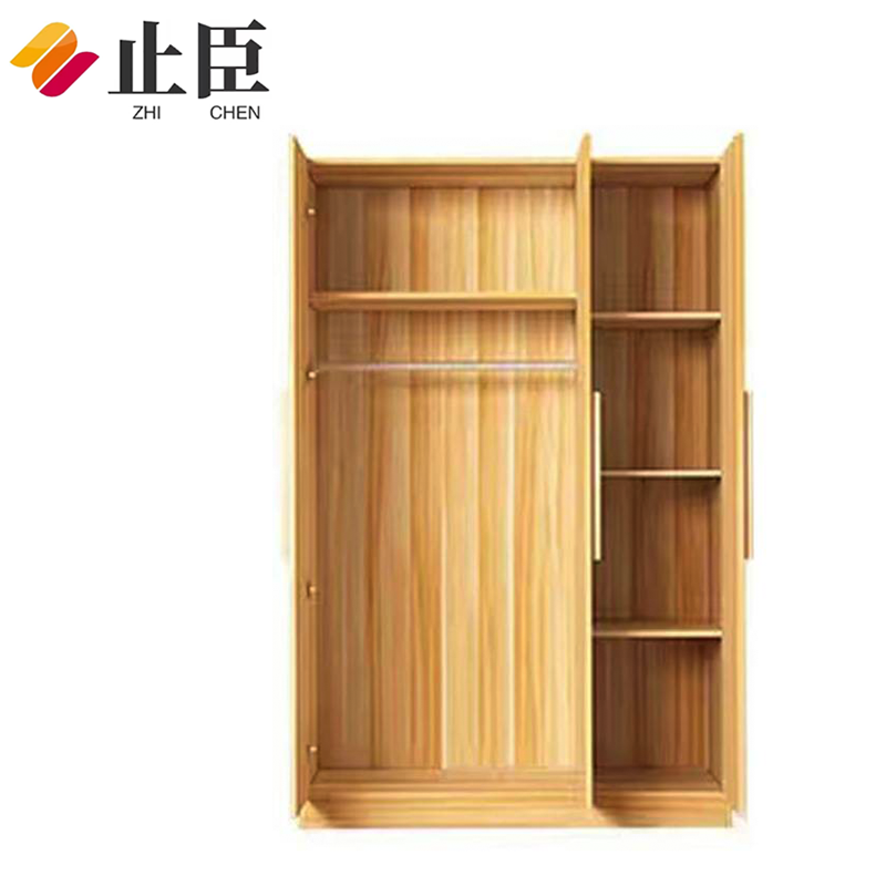 止臣 衣柜 办公家具简约现代衣柜经济型组装衣柜人造板简易出租房衣柜成人卧室衣柜 三门