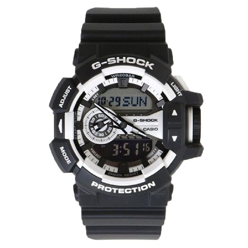 ga4001a卡西欧手表gshock潮流黑白武士运动防水男表