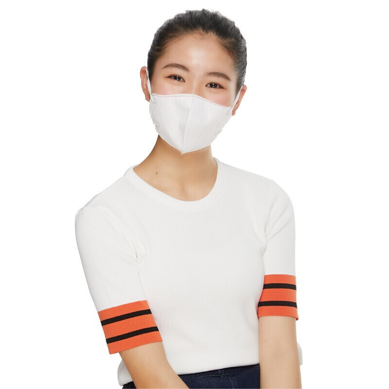 3M口罩耐适康一次性成人口罩细菌过滤效率≥95%白色舒适口罩防异味透气秋冬保暖防尘 白色1包装(5枚装)中号高清大图