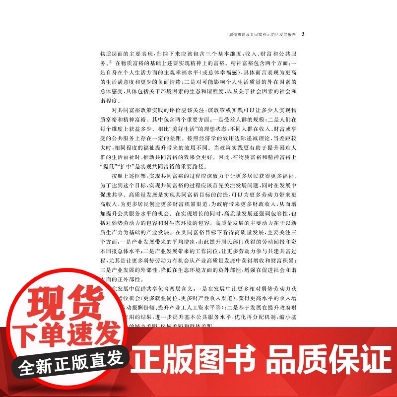 湖州共同富裕蓝皮书(2024)/何文炯/史新杰/詹鹏编著/浙江大学出版社高清大图