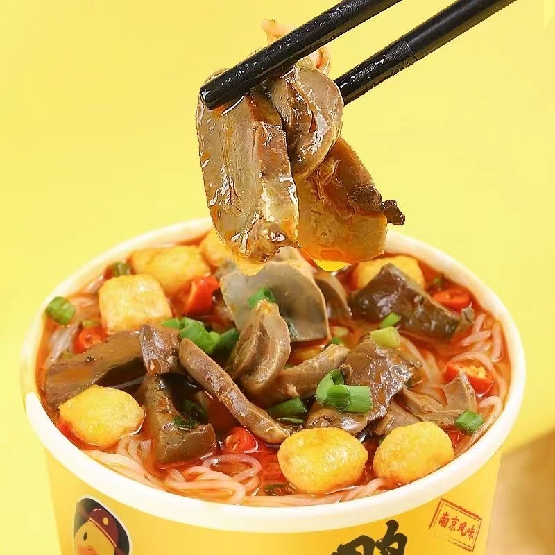 鸭状元鸭血粉丝汤金汤酸辣味182g/碗*6高清大图