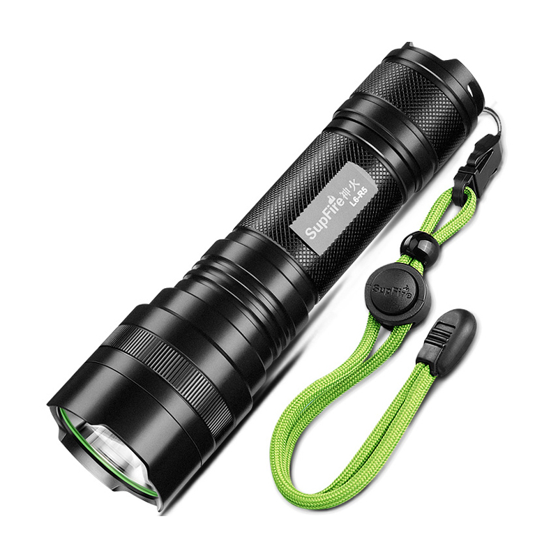 强光手电筒26650充电led户外家用手电