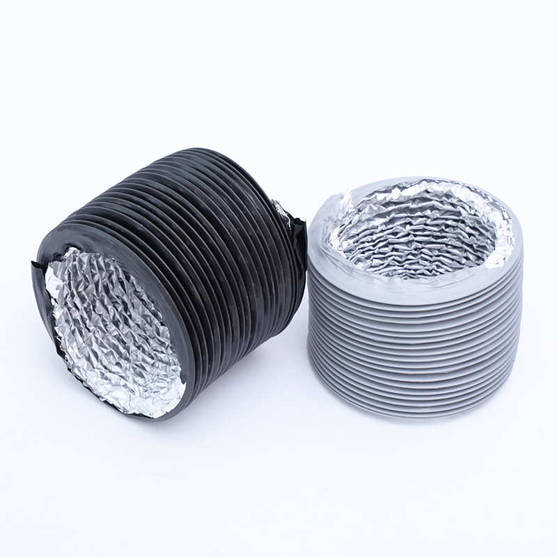 易企采 新风系统加厚pvc排风管铝箔管双层烟管铝箔排烟管伸缩软管可定做高清大图
