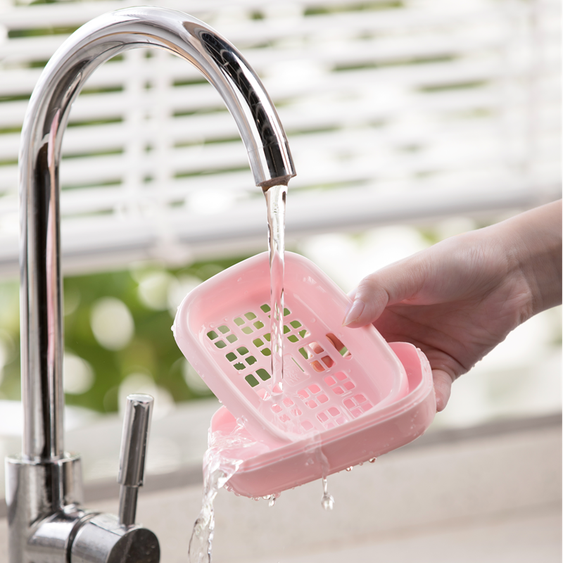 茶花 圆润香皂盒12.7*9.5*4cm /个高清大图