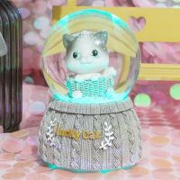 迷你龙猫水晶球发光摆件音乐盒圣诞礼品教师节生日礼物送女生闺蜜
