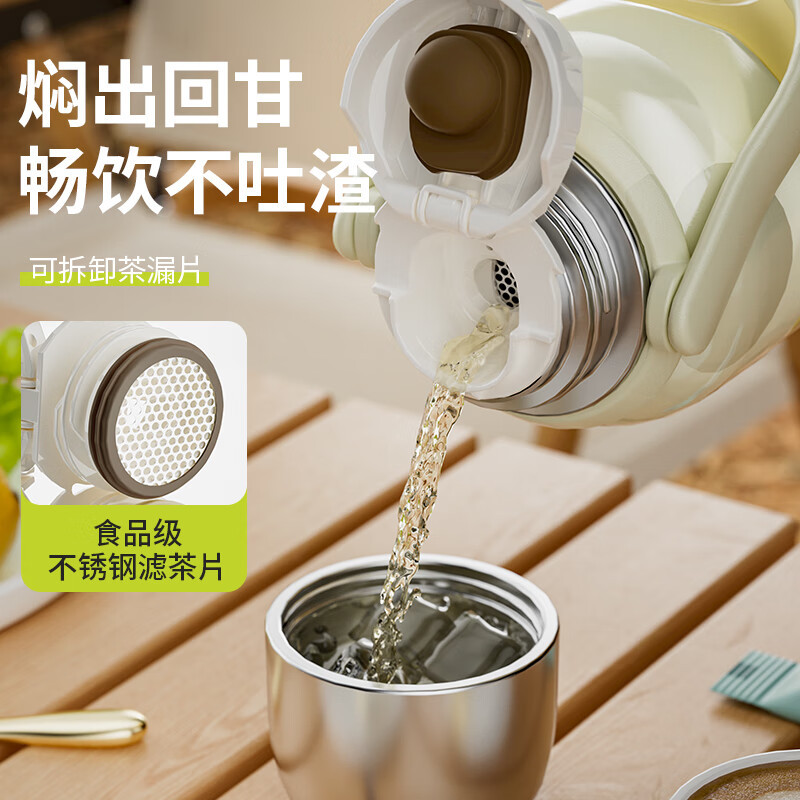 大嘴猴(Paul Homme)一杯双饮带茶隔手提保温杯 PF099-1000高清大图