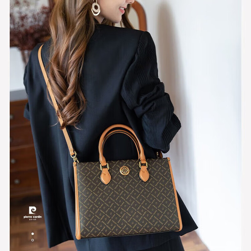 皮尔卡丹(pierre cardin)新款休闲百搭手提斜挎包W23229071-1高清大图