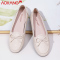 奥康女鞋低帮浅口女鞋软底舒适平底豆豆鞋单鞋女