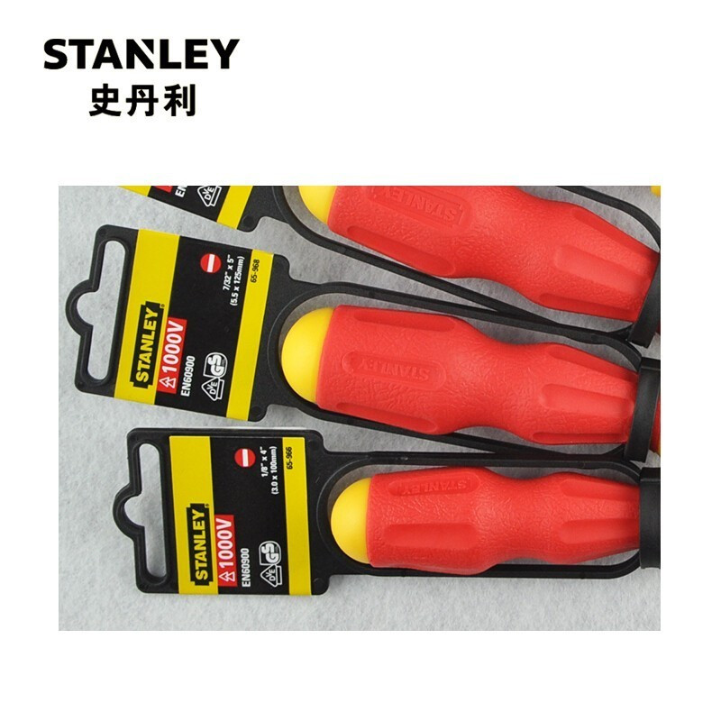 史丹利(STANLEY)65-969-22 (6.5*150mm)绝缘一字螺丝批电工螺丝刀改锥起子拆机维修工具单支