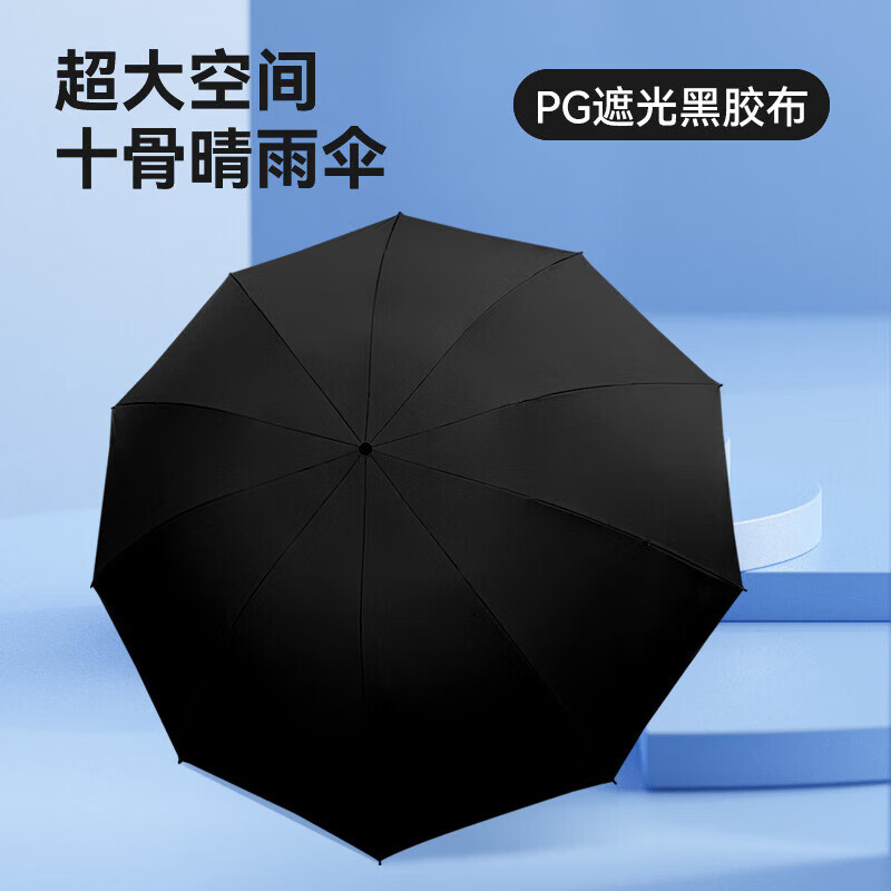 栀遇自动感应折叠晴雨伞便携防风伞ZHIYU智能开合时尚商务通勤伞 黑色