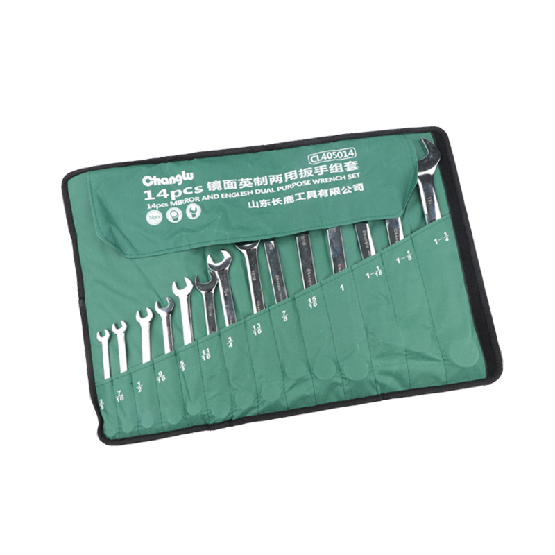 长鹿 镜面英制两用扳手组套 14PCS 套高清大图