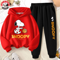 史努比(SNOOPY)儿童连帽套装新款男女童连帽套装新款中大童套装潮PC-TMLCT
