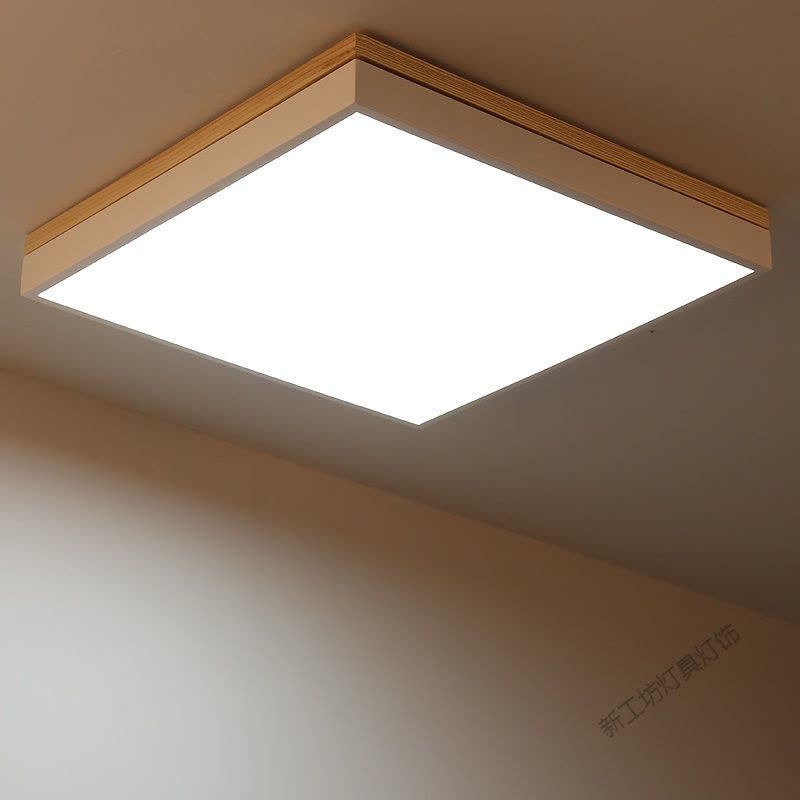 苏宁放心购 北欧卧室吸顶灯暖光原木过道灯具简约阳台房间led圆形超薄客厅灯图片