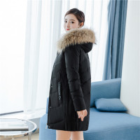送真毛领 羽绒服女中长款大毛领2020冬装新款收腰韩版显瘦修身时尚白鸭绒潮品牌官方旗舰店特卖