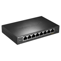 TP-LINK TL-SF1008VE 8口百兆高速钢壳VLAN一键切换企业办公监控网络交换器分流器交换机