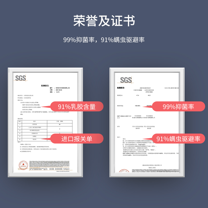 睡眠博士(AiSleep)乳胶释压按摩枕标准款 单人枕芯/枕头