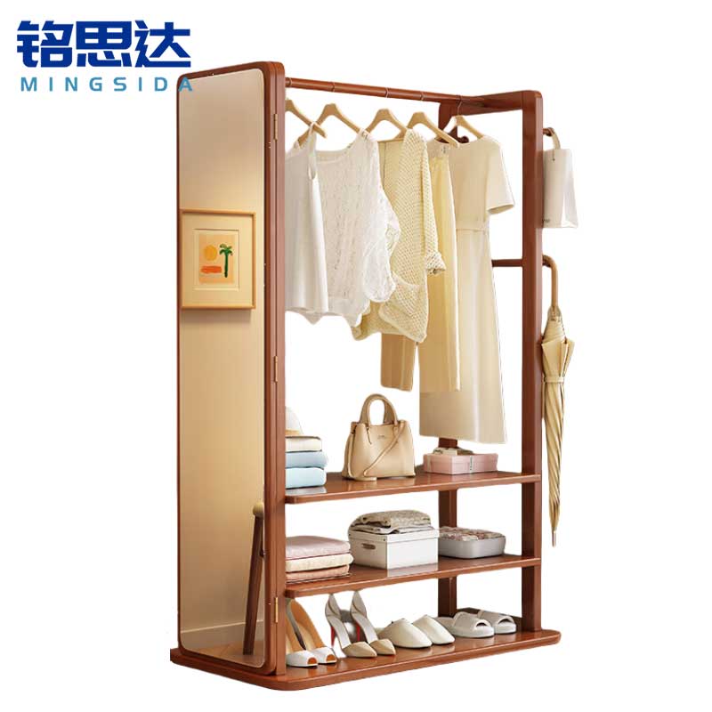 铭思达实木衣帽架高清大图