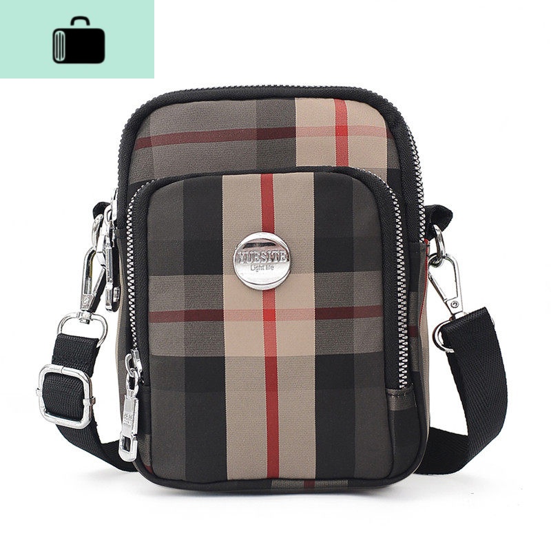 新款女包迷你小包包单肩包尼龙布斜挎包手机零钱包潮流帆布小挎包NEW LAKE 灰色【BRYST98003】