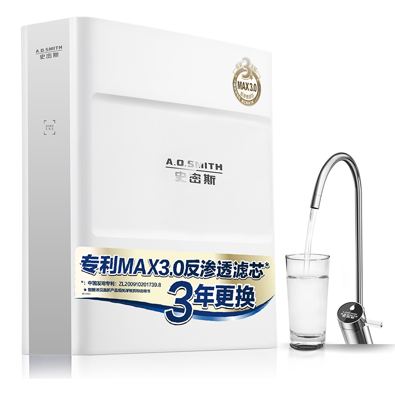 AO史密斯(A.O.Smith)厨下式家用直饮净水器2000E 小体积 2升反渗透净水机纯水机