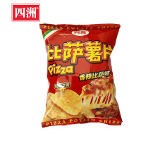四洲披萨薯片50g/包 香辣披萨味 膨化食品 热浪薯片05516