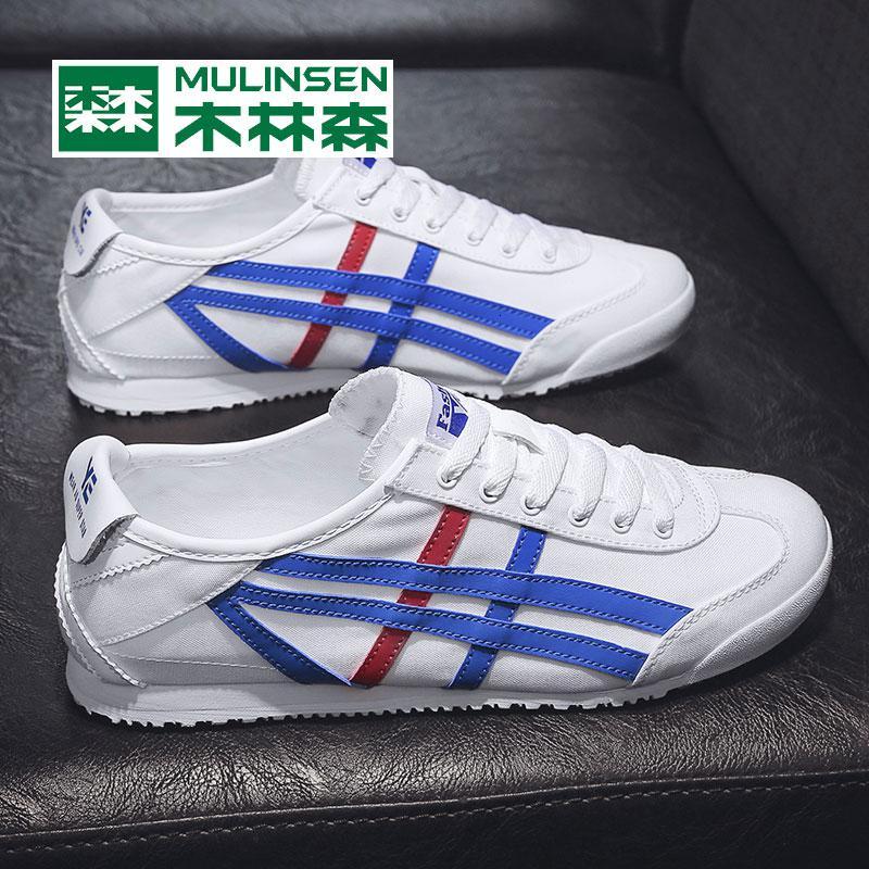 木林森阿甘鞋男帆布鞋透气百搭板鞋青年运动休闲男鞋夏天跑步潮鞋