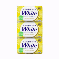 花王(KAO)日本花王white植物沐浴柠檬茉莉护肤香皂130g*3块装