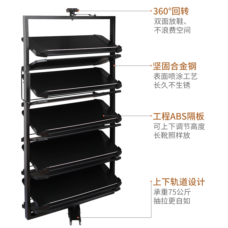 旋转鞋架360度家用多层抖音旋转鞋柜旋转式多功能鞋架五金件订做参数