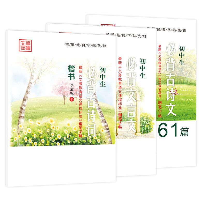 初中必背古诗词文言文临摹钢笔字帖中考练字帖正楷行楷练字本 必背古诗词(行楷)