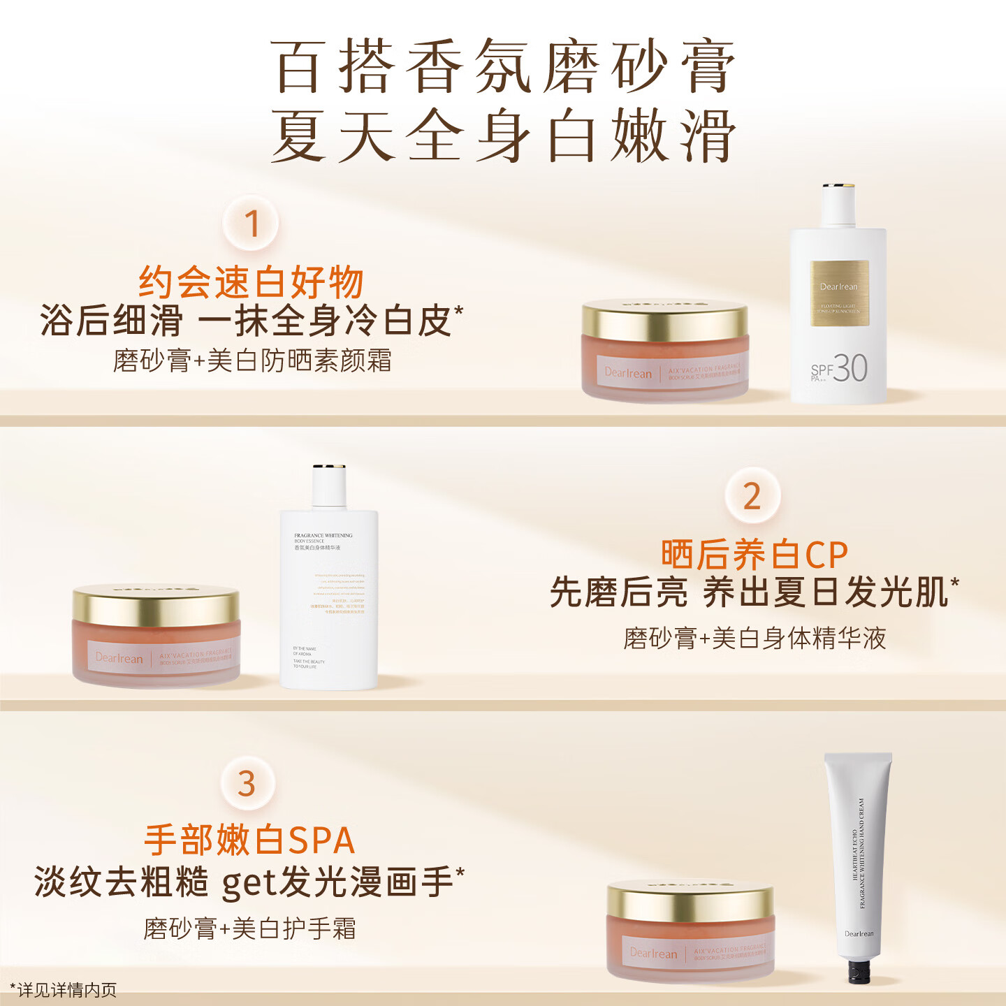 独特艾琳 香氛身体磨砂膏225g 保湿水润啫喱冰淇淋去角质搓澡沐浴露 空山雪茶高清大图