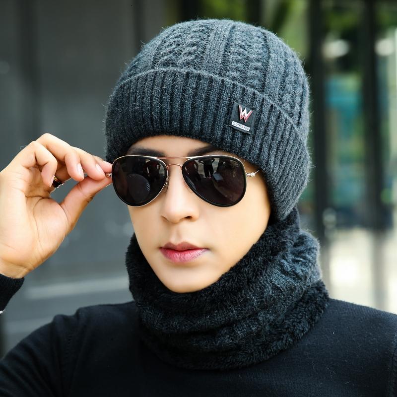 冬帽男生帽子男帽棉帽男冬天韩版男士针织毛线帽加绒加厚护耳帽青年套