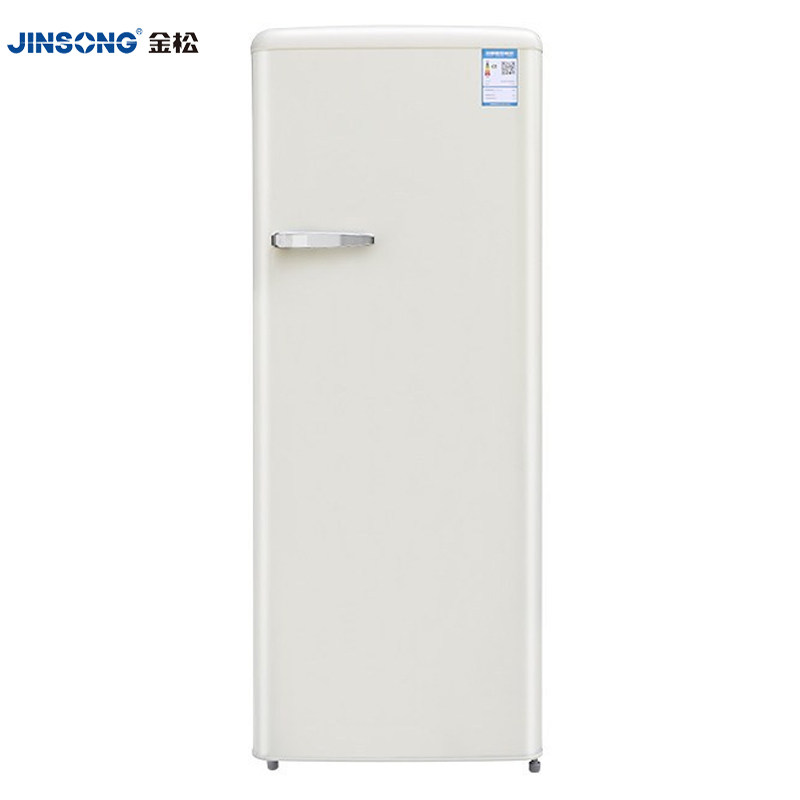 金松 BC-225R 225升【慕斯白】复古冰箱 冷冻冷藏一体 二级能效 家用租房 彩色网红 时尚大容量 静音制冷高清大图