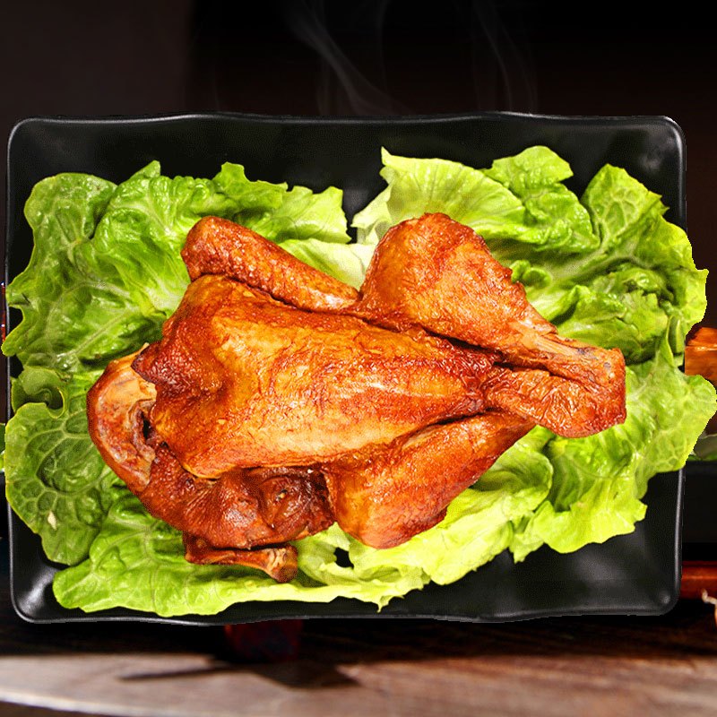 [苏宁生鲜]皇卫吉祥鸡 500g烧鸡熟食休闲卤味 餐桌熟食皮脆肉嫩 地道酱卤 开袋即食