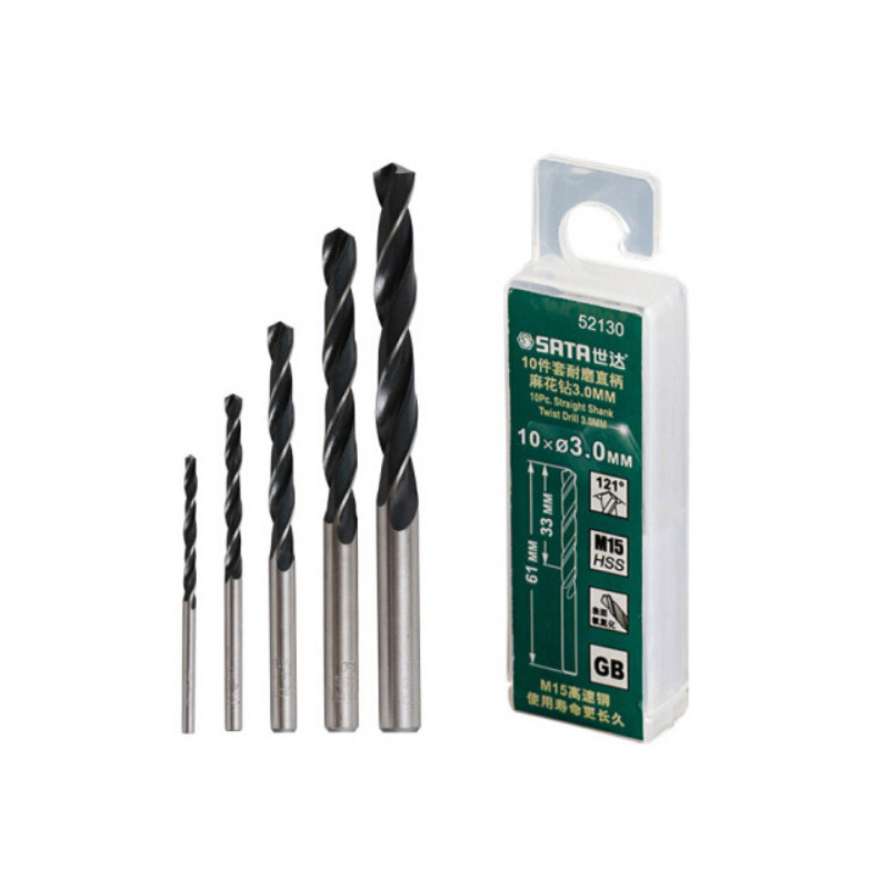 世达(SATA) 5件套耐磨直柄麻花钻 10.6MM 52206 货期5-10天