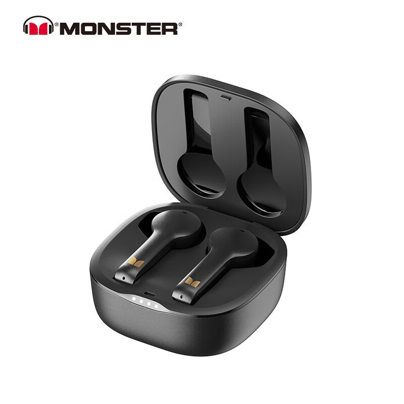魔声 Monster Clarity550LT 无线拉蓝牙耳机 半入耳式运动音乐耳机 通话降噪 黑色