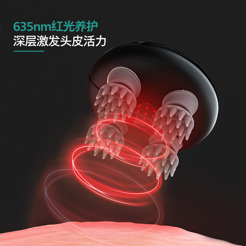 飞利浦(PHILIPS)头部按摩器 充电式头皮按摩仪 干湿两用电动按摩爪 颈肩背腰腿部按摩器PPM3101