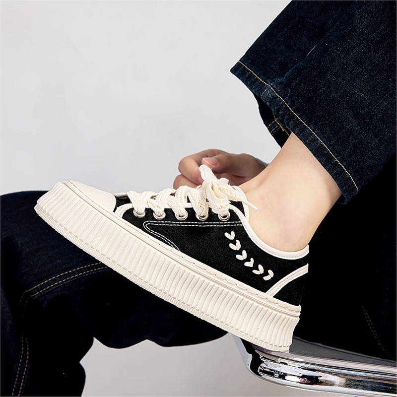 回力(warrior)女鞋帆布鞋春夏小众百搭厚底休闲板鞋松糕饼干鞋子女