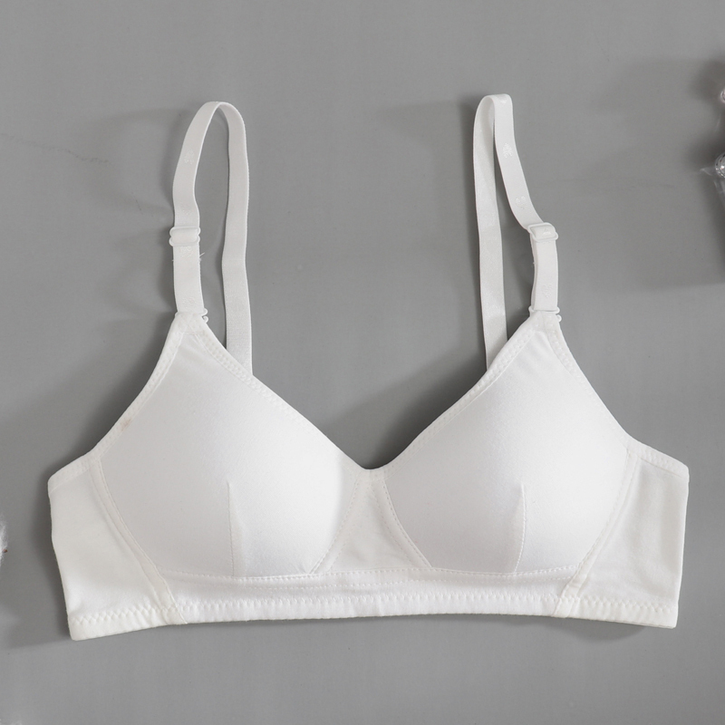 盛世尼曼内衣女学生夏季无钢圈胸罩高中少女小胸聚拢棉薄款发育期防