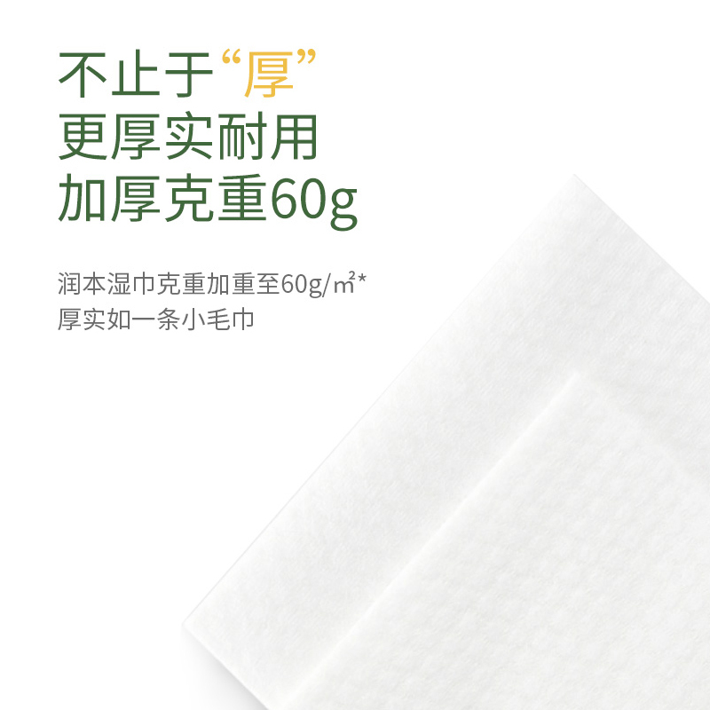 润本(RUNBEN)婴儿手口湿巾(益生元)20片-2019版(单位:包)