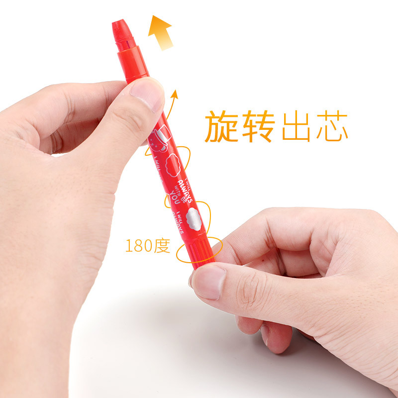 晨光(M&G)QGMW7906彩绘棒48色 水溶性旋转泰迪彩绘棒 填色画笔学生蜡笔 油画棒