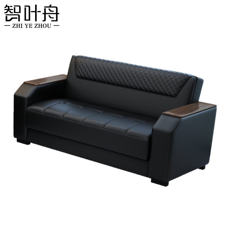 智叶舟商务沙发双人位135*78*78cm张高清大图