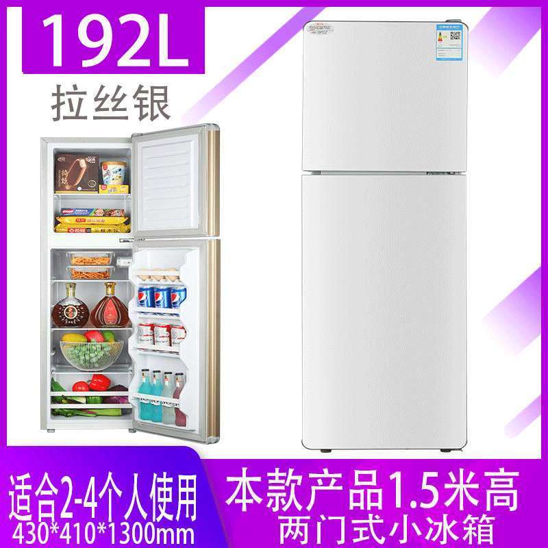 特价一级冰箱小型家用冷藏冷冻双门单门迷你宿舍节能电冰箱双门式|双门-货号118-银色
