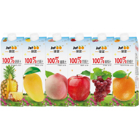 臻富纯果汁饮品饮料1kg*6盒整箱100%脐橙菠萝蜜桃苹果葡萄芒果汁
