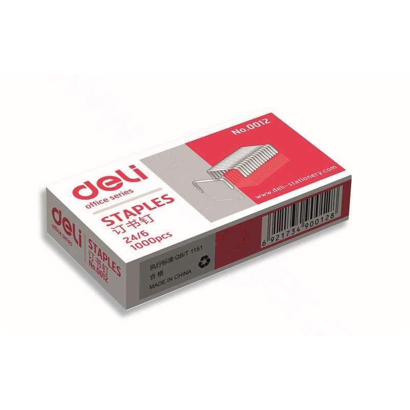 得力 Deli No.0012 得力12#订书钉24/6(1000枚/盒) 1000枚