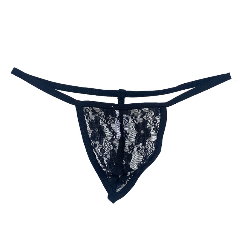 suntek丁字裤男蕾丝低腰细带内裤一片式单丁性感透明t裤超薄潮男透