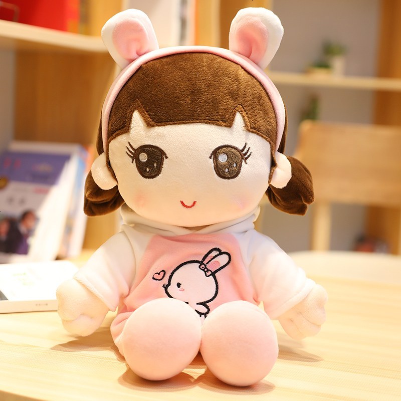 可穿脱衣服可爱小女孩布娃娃公主人形布偶卡通小人偶女童陪睡公仔