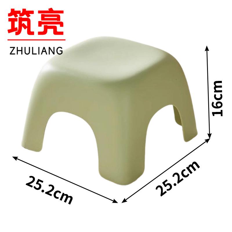 筑亮 塑料凳 小号绿 把高清大图