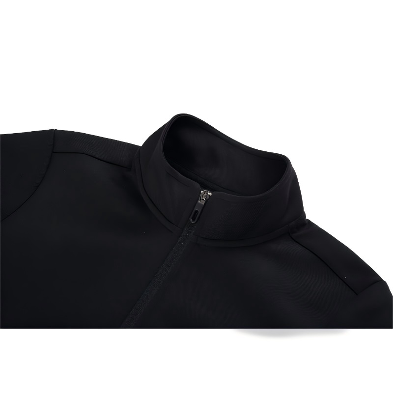 特步针织上衣978428068001 正黑色(女)高清大图