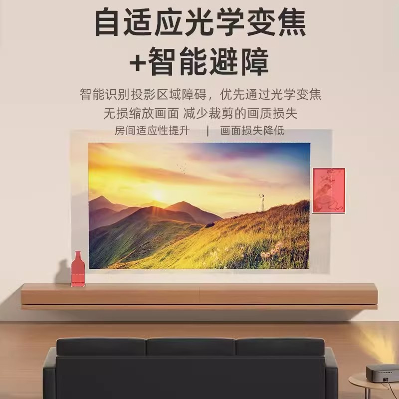 爱国者aigo投影仪家用高清投白墙私人家庭影院大屏投影机智能无线投屏同屏器客栈高流明播放器官方正品