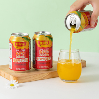 鲜绿园枇杷汁铝罐原浆果汁风味饮料网红果蔬汁厂家批发价 枇杷味 310ml*6瓶装